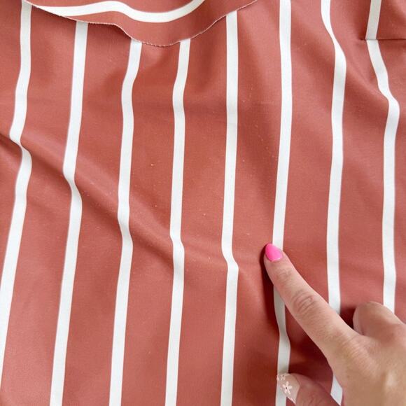 Albion “The Icon Wave” Sydney One Piece One Shoulder Striped Swimsuit Sz M - Picture 3 of 6